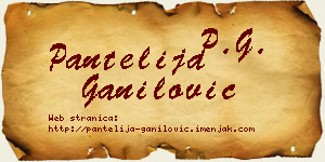 Pantelija Ganilović vizit kartica